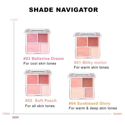 Phấn Má Hồng & Phấn Bắt Sáng 4 Ô Judydoll Blush & Highlight 9Gr | Guardian Việt Nam