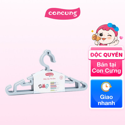 Móc áo mỏng trẻ em ConCung Good 185 - Xanh (10 cái/lốc)