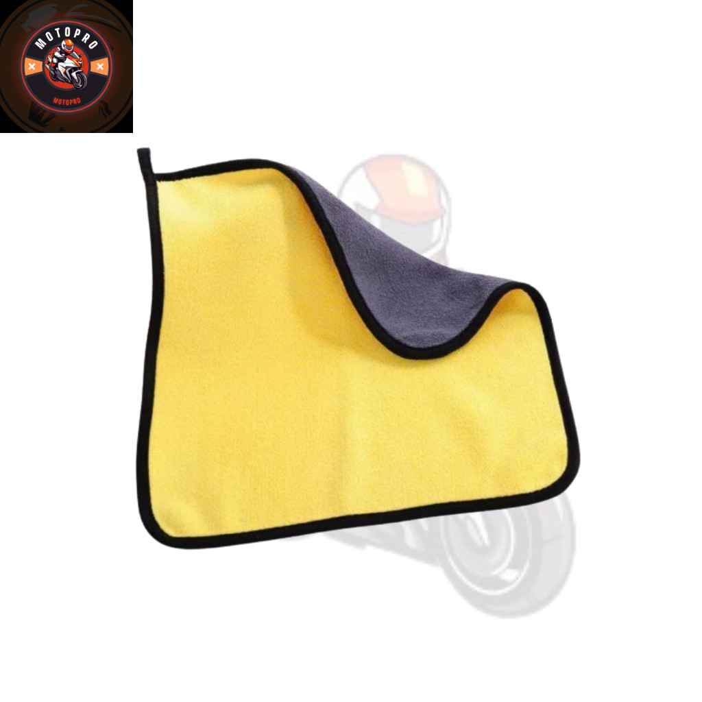 ⚡Siêu Thấm⚡ Khăn lau ô tô xe hơi lau bếp lau kính Khăn Lau Đa Năng Microfiber 2 Mặt Vàng Xám Cực Dày