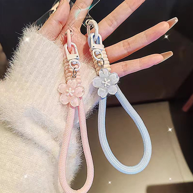 【Elevn】Trái tim cô gái thạch hoa anh đào điện thoại mặt dây chuyền dễ thương hộp đựng tai nghe đa năng dây đeo | BigBuy360 - bigbuy360.vn