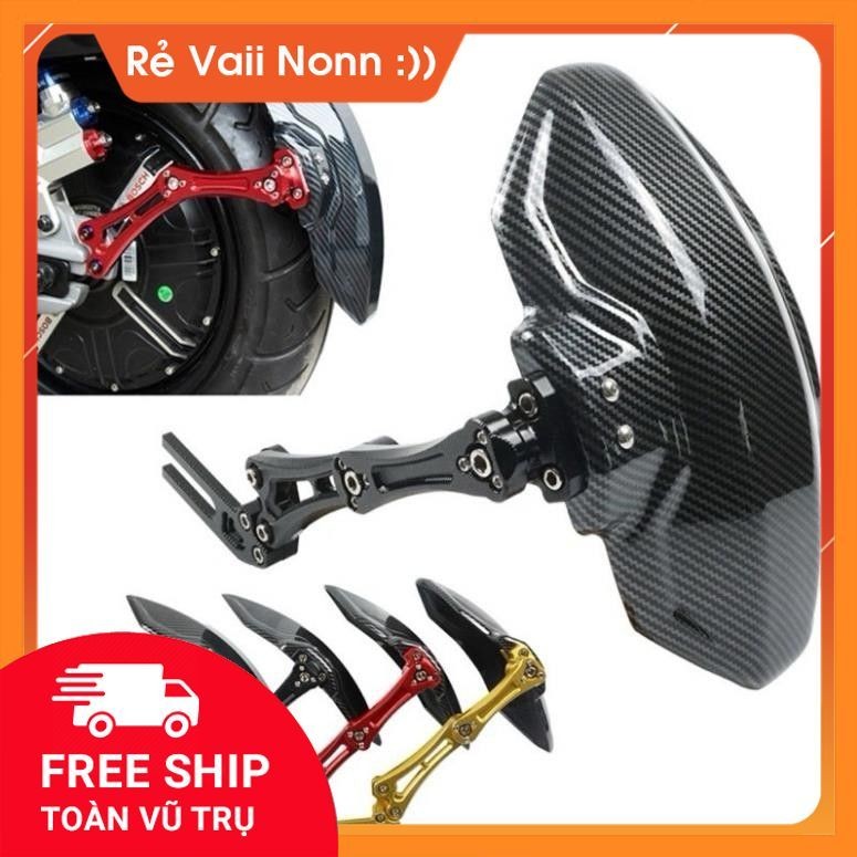 [Đồ Chơi Xe Điện] Chắn Bùn Sau Xe Điện Kiểu Rời Pat Nhôm CNC Kèm Dè Con Vân Carbon