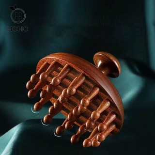 Lược Massage Kinh Tuyến HCHC, Lược Massage Đầu Gỗ Đàn Hương Thư Giãn Da Đầu, Máy Mát Xa Bấm huyệt Lưu Thông Máu Chống Tĩnh Điện Mịn Tóc Gỗ Đàn Hương Lược Chải Tóc Mặt Mắt