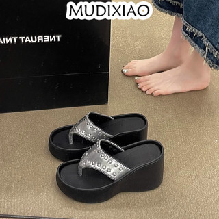 MUDIXIAO dép sandal nữ dép đế cao Thoải Mái Xinh Xắn  Đế chống trơn trượt Đế êm Điệu đà Đế chống sốc FDL24703VX 27Z240706