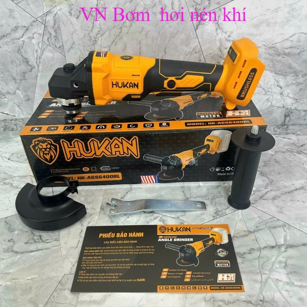 ( THÂN MÁY) Máy mài pi.m Hukan 6400BL. 3 cấp chỉnh tốc CHÂN pi.m PHỔ THÔNG VN Bơm hơi nén khí