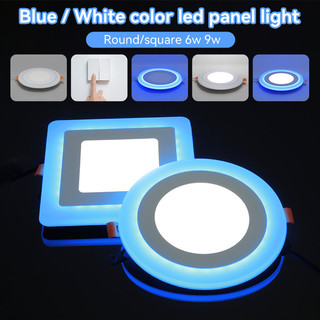  Đèn LED bảng điều khiển Đèn trần 3W   6W Đèn nền có thể điều chỉnh độ sáng màu kép cho phòng khách Tiệc KTV Đèn trang trí trần nhà 
