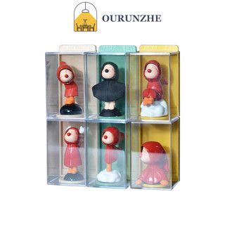 Ourunzhe Hộp mù hiển thị đứng chống bụi Hộp lưu trữ hình trong suốt Hộp trưng bày búp bê acrylic POP MART