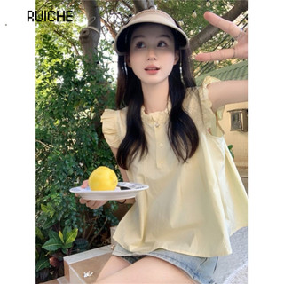 RUICHE áo sơ mi nữ áo kiểu hàn quốc Xinh  ins trendy thông thường WCS2470HBB 29Z240718