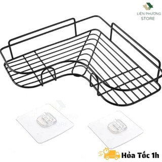 Kệ Góc Nhà Tắm Dán Tường, Kệ Tam Giác Nhà Bếp Dán Tường Siêu Dính Chịu Lực 10kg