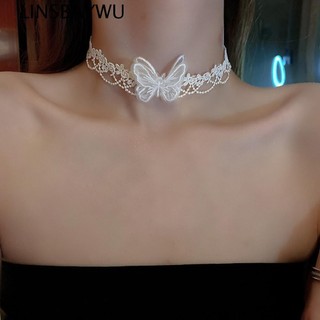 Vòng Cổ Choker Ren Hình Bướm / Hoa Thời Trang Cho Nữ