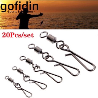 gofidin Đầu nối câu cá bằng thép không gỉ bền bỉ 2 # - 12 # Bóng hạng nặng