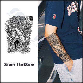 【MF Magic Tattoo Hình Xăm Dán Cửu Long Di Quan 11cm X 18cm Chống Thấm Nước 15 Ngày