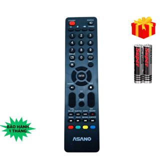 Remote điều khiển tivi Asano Mã 03, điều khiển TV Asano - Tặng kèm pin - TH Lee