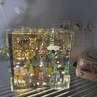 Sáng Tạo Chai Rượu Đèn Ngủ DIY Rubik 's Cube Gương Ánh Sáng Để Bàn Trang Trí Quà Tặng Cung Cấp