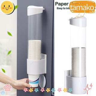 Hộp đựng cốc giấy TAMAKO, Hộp đựng cốc treo tường bằng nhựa, Tự động đặt cốc thoát nước gia đình Giá đựng cốc giấy dùng một lần