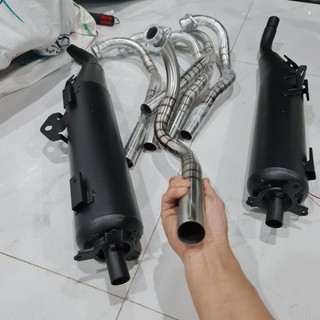 Pô exciter 150 zin móc ấm giữ lại đít zin tặng kèm cổ pô inox 304 tích vằn titan siêu đẹp siêu bóng