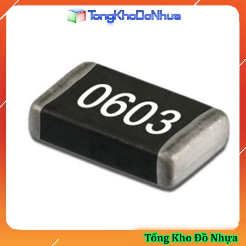 100 Cái điện trở  0603 1% 1K/10K/10R/24K/220R/1.13K/6.49K/330R/51K
