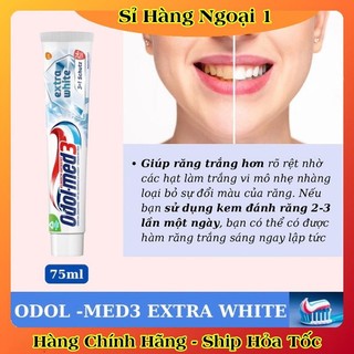 Kem đánh răng Odol- Med 3 Extra White của Đức