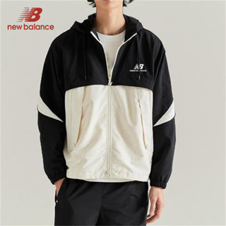 New Balance 100% Nguyên Bản Chống Thấm Nước Cặp Đôi Áo Khoác Cho Nữ Áo Khoác Trơn Có Khóa Kéo Bomber Áo Khoác Gió Áo Khoác Nam