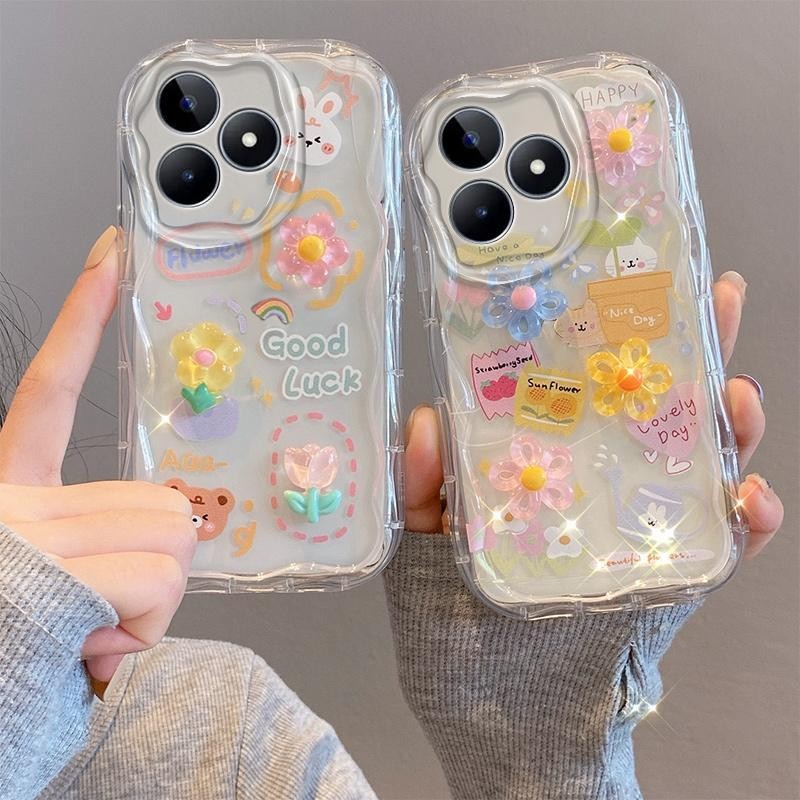 Dành Cho Realme C60 RealmeC60 RMX3834 Ốp Lưng Silicon Mềm TPU Vỏ Ốp Lưng 3D Lập Thể Họa Tiết Dễ Thương Ốp lưng