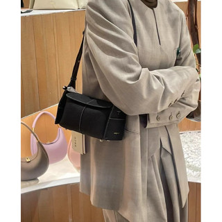  Songmont Yamashita Có Rời Treo Tai Series mini Mái Túi Da Thật Chính Hãng Đeo Vai Đeo Ngang Đi Làm hobo Túi Điện Thoại Di Động 