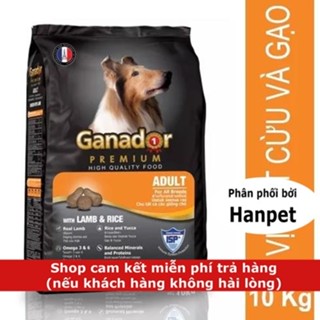 10KG-THỨC ĂN CHO CHÓ GANADOR BAO XÁ CỪU GẠO -CÁ HỒI -TRỨNG SỮA - DHA- GÀ NƯỚNG