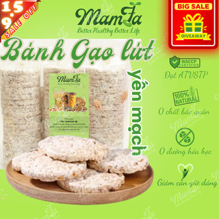 Bánh gạo lứt nguyên hạt ăn kiêng kèm yến mạch mamfa giảm cân thực dưỡng eatclean