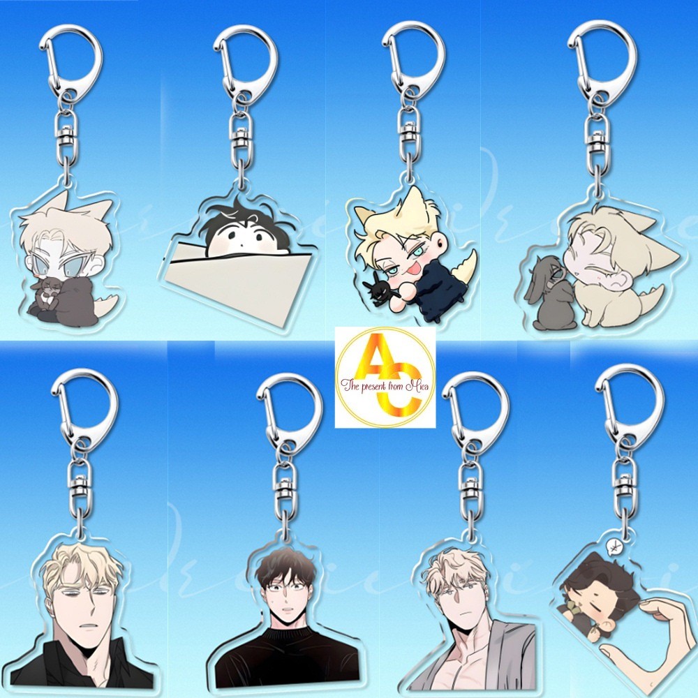 Móc Khoá, Standee, Tranh Kính Mô Korean BL Manga Zheng Yiyuan Manhwa Trang Trí Bàn Học, Làm Việc