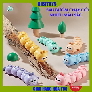 Đồ chơi con sâu chạy cót vui nhộn đáng yêu cho bé, chạy đà bằng dây cót,chất liệu nhựa ABS an toàn cho bé