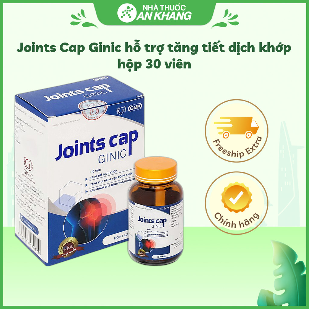Joints Cap Ginic hỗ trợ tăng tiết dịch khớp hộp 30 viên