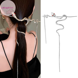 Pufangpink Rắn Kẹp Tóc Tóc Dính Tóc Quanh Co Twine Warp Dài sel Rắn Tóc Phong Cách Punk Kẹp Tóc Trung Quốc Kim Cương Giả Mũ VN