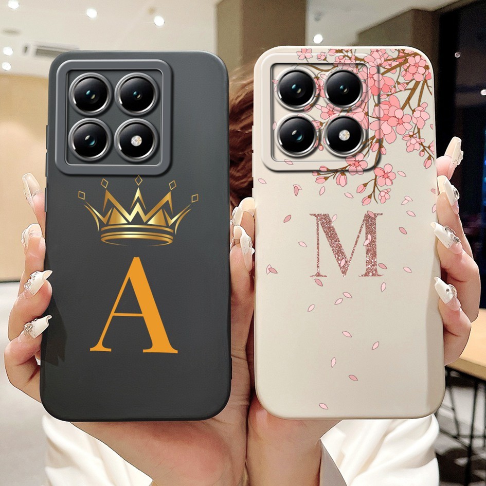 Dành Cho Xiaomi 14T / 14T Pro Vỏ Vương Miện Thời Trang Chữ Ốp Lưng Silicon Mềm Cho Xiaomi Mi 14T Pro