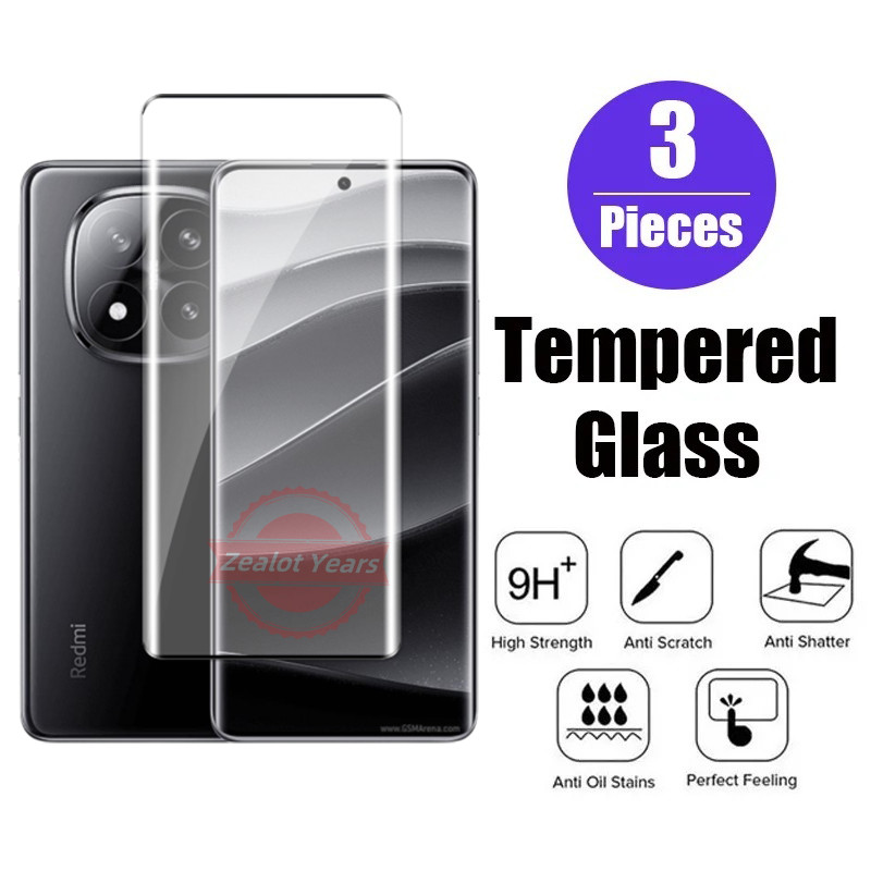 Dành Cho Xiaomi Redmi Note 14 Pro Plus 3D 14Pro + 14ProPlus Note14Pro Viền Cong Bảo Vệ Màn Hình Kính Cường Lực Phim Full Cover Màn Hình