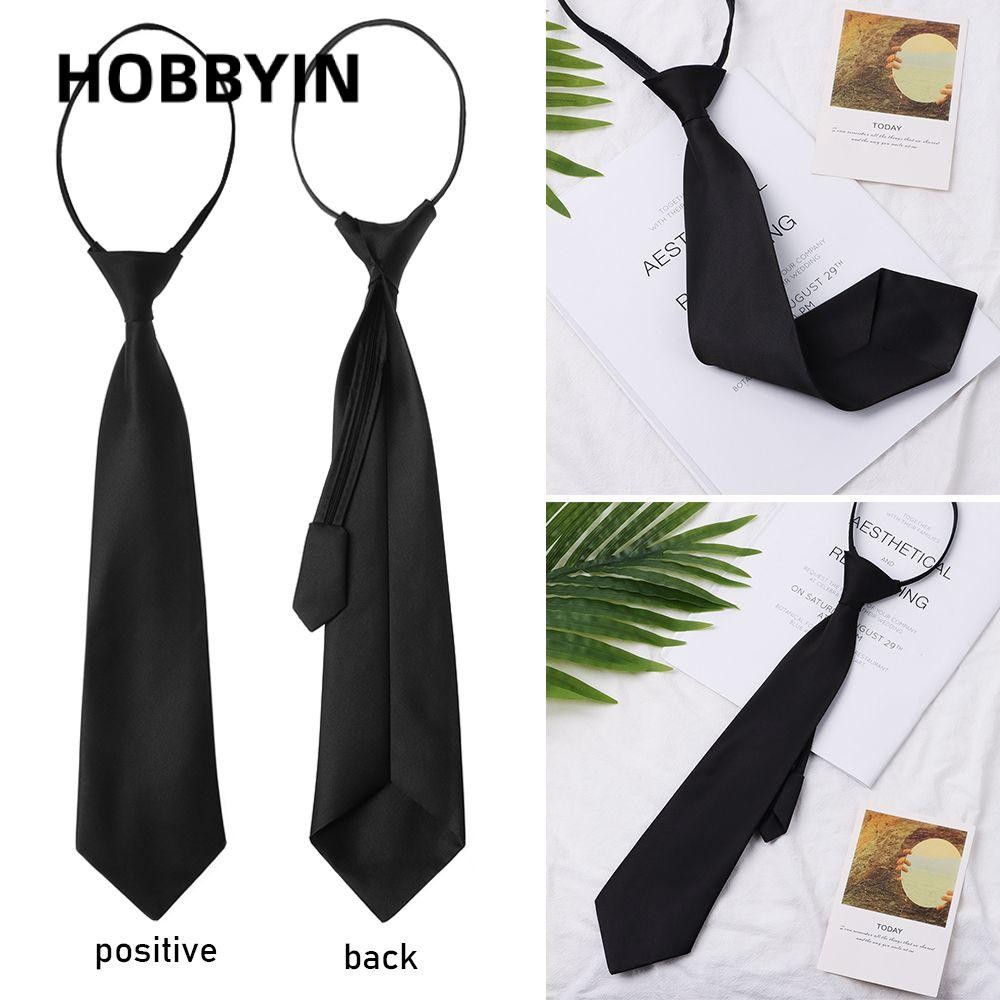 HOBBYIN Cà vạt màu đen tiện dụng
