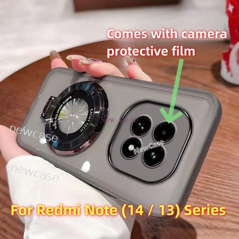 Vỏ Nhiều Màu Sắc Cho Xiaomi Redmi Note 14 13 Pro + Note14Pro + 14Pro Note13 Note14 Silicon Chống Sốc Với Giá Đỡ Vòng CD 3D Vỏ Điện Thoại Đi Kèm Phim Bảo Vệ camera