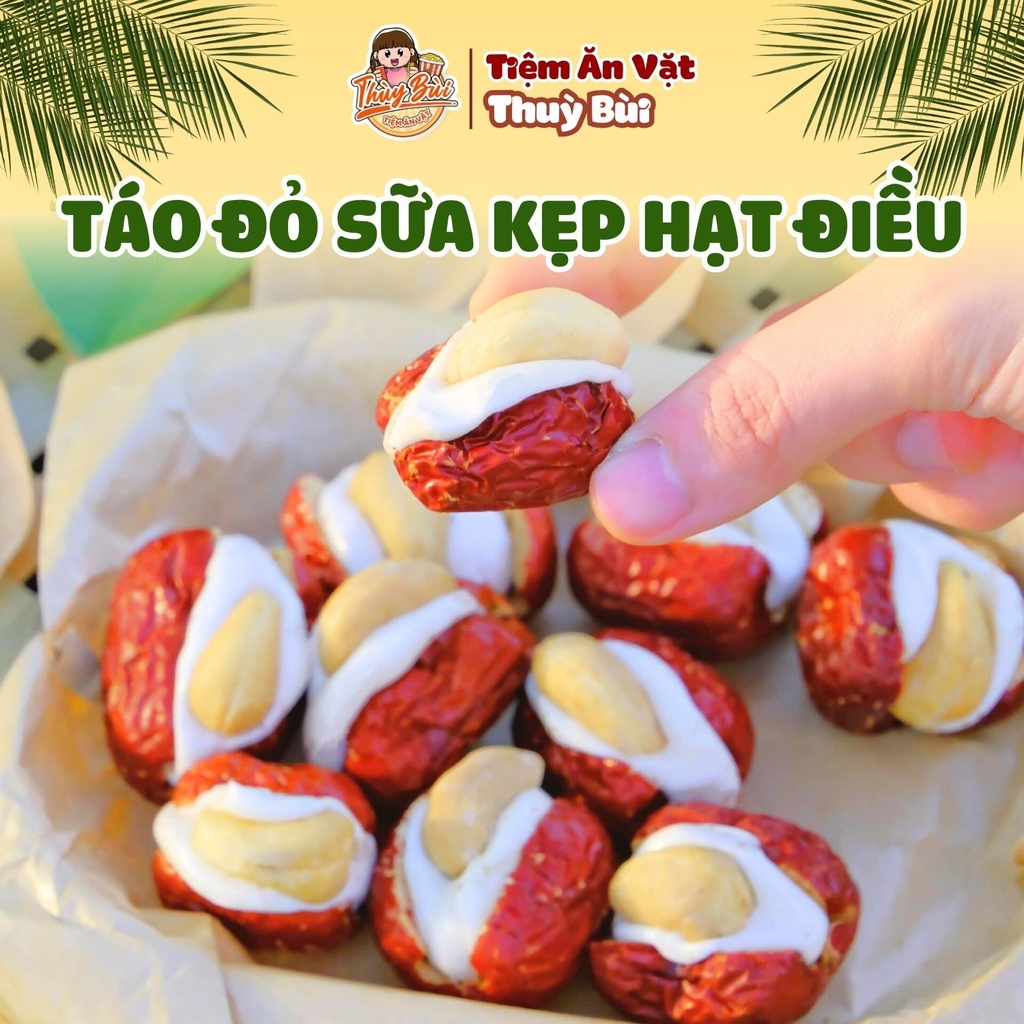 Táo Đỏ Kẹp Sữa Lạc Đà Nhân Hạt Điều, Kẹo Táo Đỏ Kẹp Sữa Lạc Đà Và Nhân Hạt Điều Dinh Dưỡng Ăn Kiêng Healthy