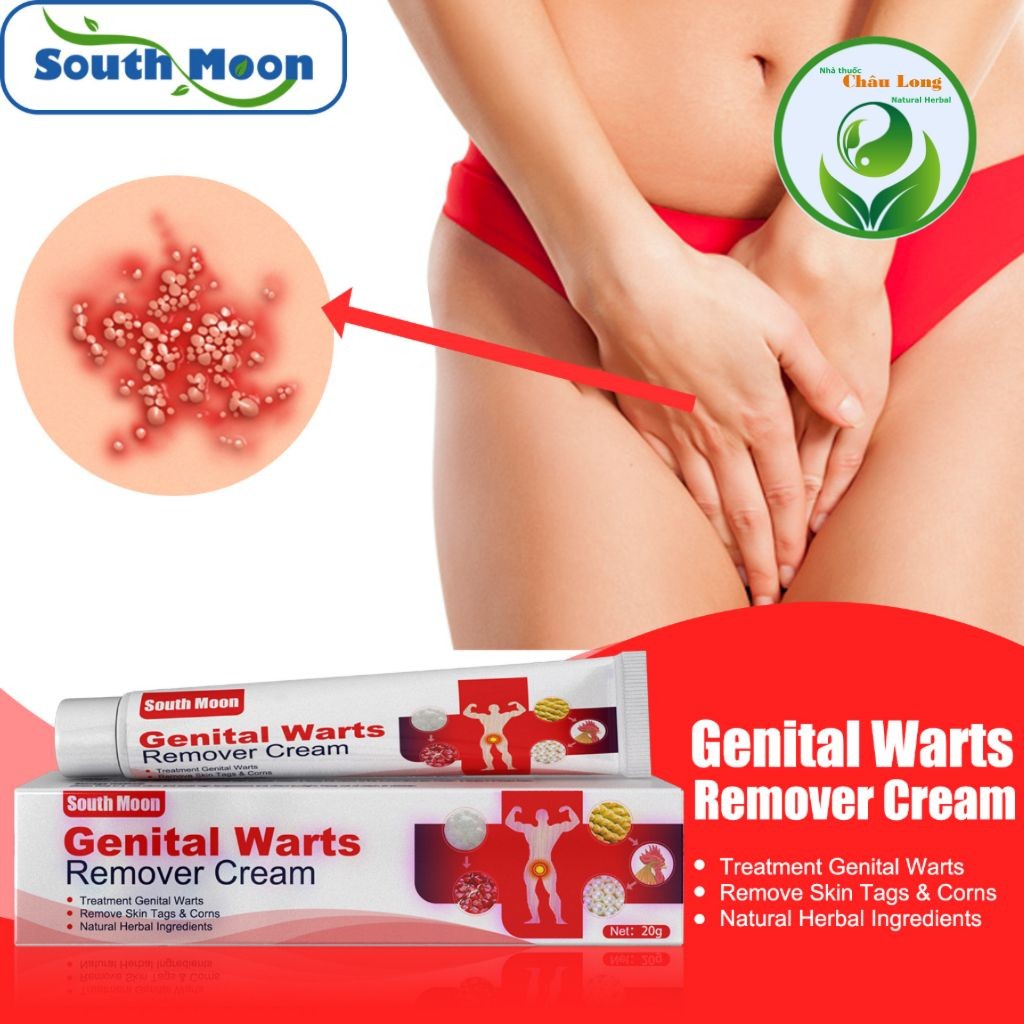 Kem South Moon Bôi Ngứa Vùng Sinh Dục, Mụn Sinh Dục, Sùi Mào Gà nam nữ, thành phần thảo dược Herbal Cream