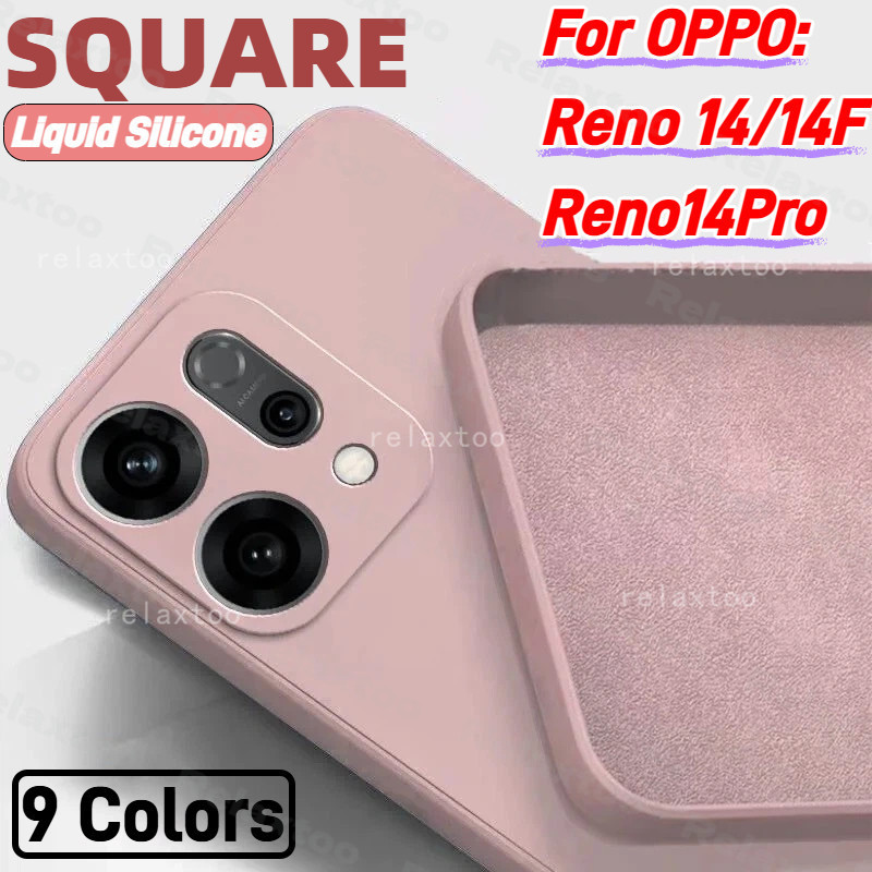 Ốp điện thoại dạng lỏng hình vuông Reno14 Pro 5G cho OPPO Reno 14 Reno14 Pro F 14Pro 14F Reno14Pro R