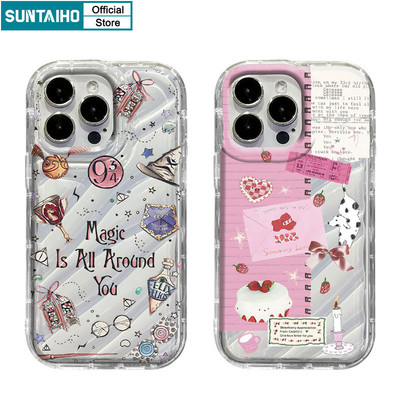 Ốp Điện Thoại Suntaiho Thẩm Mỹ Độc Đáo Họa Tiết Graffiti Tiếng Anh TPU Trong Suốt Mềm Mại Cao Cấp Chống Sốc Cho IPhone 11 12 13 14 15 16 Pro Max IP 7 8 Plus Iphon X XS XR Xs Max