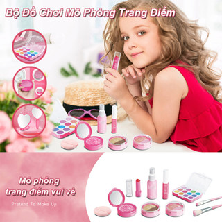 Bộ Đồ Chơi Mô Phỏng Trang Điểm - Set Make Up Giả Không Màu, An toàn cho bé, Thúc Đẩy Sáng Tạo Cho Bé