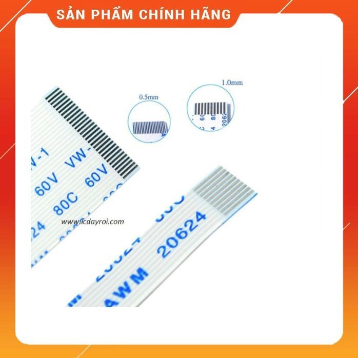 Cáp FFC/FPC  kích thước chân  1.0MM  THUẬN chiều ( 4P 5P 6P 7P 9P 10P 13P 15P 16P 20P 21P 23P 25P 27