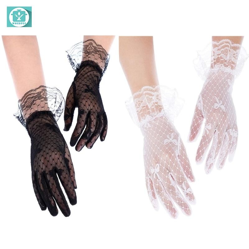 Woedpez Nữ Găng Tay Ren Ngắn Găng Tay Dự Tiệc Găng Tay Opera Găng Tay Cô Dâu Cổ Tay Găng Tay Khiêu V