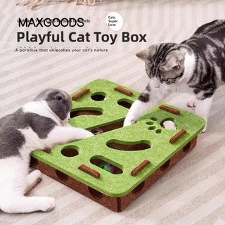  Hộp xếp hình mèo MAXGOODS Bài cào xước hình mèo cỡ nhỏ DIY bền bỉ với đồ chơi tập thể dục cho mèo bóng trong nhà 