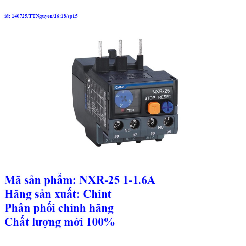 Rơ le nhiệt NXR-25 1-1.6A