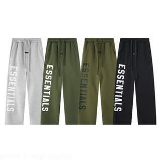 Quần thể thao Essentials thu đông nam nữ, lót lông cừu, phong cách Mỹ