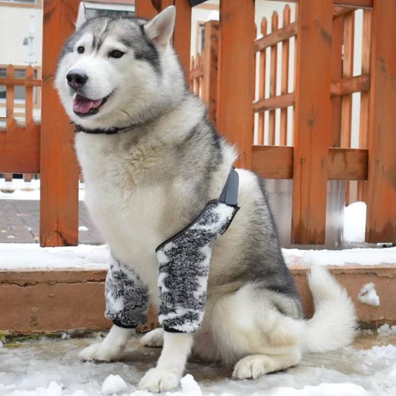 Big Dog Thick Fleece Elbow Pad Joint Protection Anti-Wear Anti-Licking Husky Alaska Golden Retriever