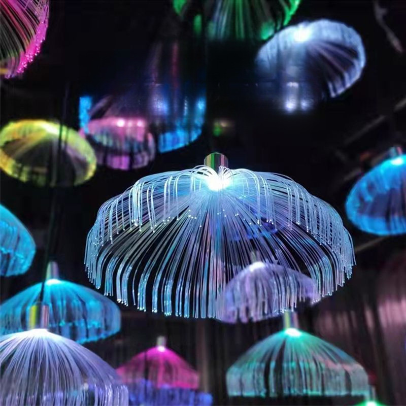 [Đèn led sợi quang sứa] Thanh đèn sợi quang Không khí Đèn trang trí Công viên chống nước ngoài trời 