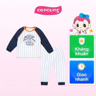 Bộ tính năng dài, vải sợi sồi Bst Bóng chày Animo BMC123114 (3-6M,Xanh đen)