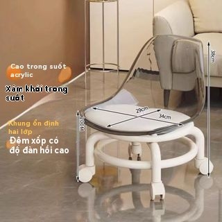 Transparent acrylic backrest with rotating wheels for easy color change GM24504Q1 | BigBuy360 - bigbuy360.vn