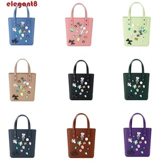 Túi xách ELEGANT có lỗ, Túi đi biển nữ DIY chống thấm nước, Túi xách hoạt hình dễ thương PVC di động bền bỉ Du lịch