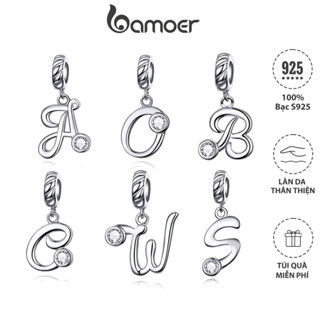 Mặt vòng cổ BAMOER 26 chữ cái tiếng Anh bằng bạc 925 SCC1183